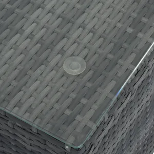 8 Pieces Outdoor Wicker Round Sofa Set, Half-Moon Sectional Sets All Weather, Curved Sofa Set With R