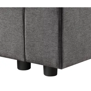 Waylon - Linen 7-Seater U-Shape Sectional Sofa Chaise With Pocket - Gray