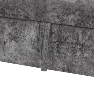 Sectional Sofa Pull-Out Sofa Bed Sleeper With A Storage Ottoman, Three Pillows And Charging Devices 