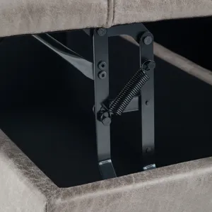 Harrison - Coffee Table Storage Ottoman - Distressed Grey Taupe