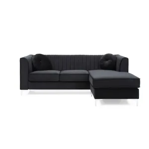 Delray - G793B-SC Sofa Chaise (3 Boxes) - Black