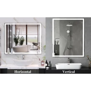 LED Bathroom Vanity Mirror Wall Mounted Adjustable White / Warm / Natural Lights Anti-Fog Touch Swit