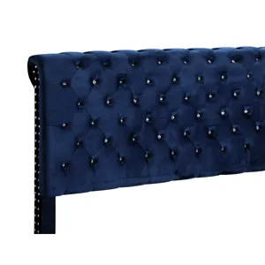 Maxx - G1943-FB-UP Tufted Upholstered Bed - Navy Blue
