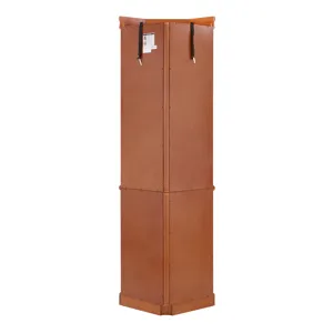 Corner Curio Cabinet With 5 Shelves And Lighting System (E26 Light Bulb Not Included) - Oak