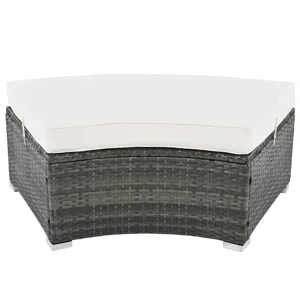 Outdoor Patio Furniture Luxury Circular Sofa Set Rattan Wicker Sectional Sofa Lounge Set With Temper