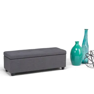 Castleford - Storage Ottoman - Slate Grey