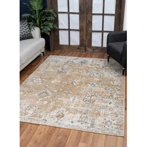 Noble - GC_GEN7008 Gold 2\' x 3\' Area Rug