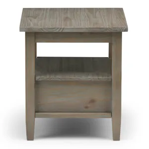Warm Shaker - End Table - Distressed Grey