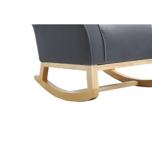 Modern Rocking Chair, Upholstered Accent Chair For Nursery, Playroom, Bedroom And Living Room, Small