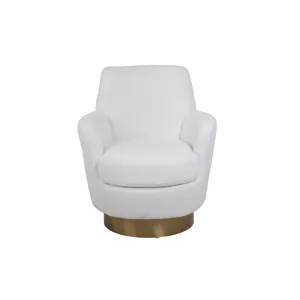 Teddy Swivel Barrel Chair, Swivel Accent Chairs Armchair For Living Room, Reading Chairs For Bedroom