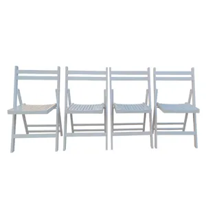 Folding Special Event Chairs, Foldable Style (Set of 4) - White