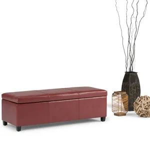 Avalon - Storage Ottoman Bench - Red