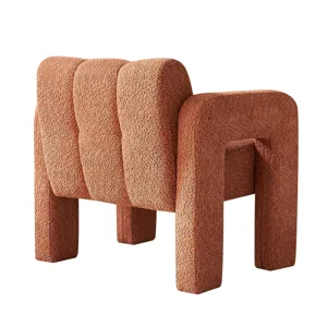 31.10\" Wide Boucle Upholstered Accent Chair - Orange