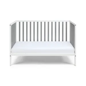 Deux - Remi 3-in-1 Convertible Island Crib - White/Gray