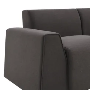 Modern Linen Sofa, Stylish And Minimalist 2-3 Seat Couch, Easy To Install, Exquisite Loveseat With Wide Armrests For Living Room - Dark Brown