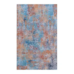 2\' x 3\' Machine Washable Area Rugs, Low-Pile, Non-Slip, Non-Shedding, Foldable, Kid & Pet Friendly
