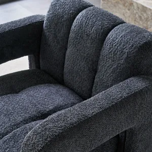 31.10\" Boucle Upholstered Accent Chair - Dark Gray