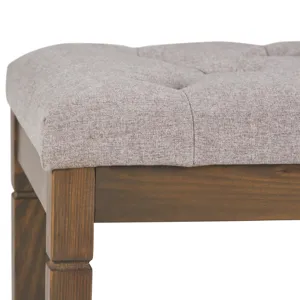 Waverly - Tufted Ottoman Bench - Cloud Grey