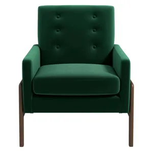 Cole - Solid Wood Lounge Chair - Green