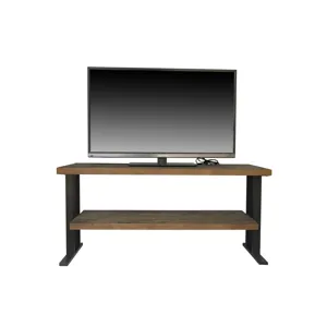 Media Console Table With One Shelf To Your Home Decor - Natural / Black