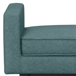Scott - Small Ottoman Bench - Smoky Teal