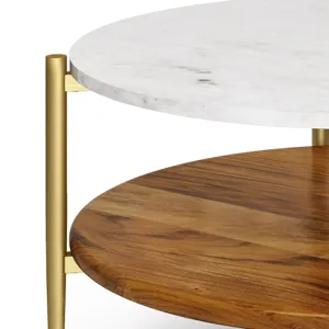 Wagner - Coffee Table - White / Natural