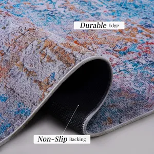 6\' x 9\' Area Rugs, Washable Rug, Low-Pile, Non-Slip, Non-Shedding, Foldable, Kid & Pet Friendly Ar