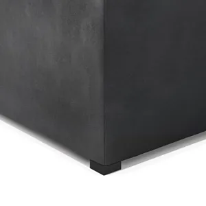 Avalon - Square Coffee Table Storage Ottoman - Distressed Black