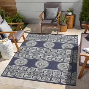 Sunshine - 2\'7\" X 7\'3\" Indoor / Outdoor Area Rug - Blue