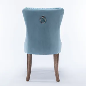 Nikki - Modern, High-End Tufted Solid Wood Contemporary Velvet Upholstered Dining Chair With Wood Le