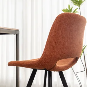 Porth - 28.25\" Fabric Kitchen Counter Height Stools (Set of 2) - Orange