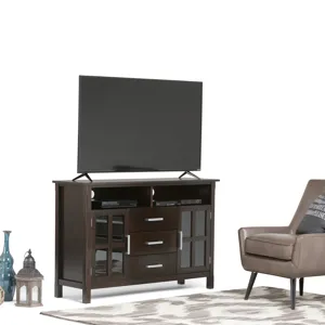 Kitchener - Tall TV Media Stand - Hickory Brown