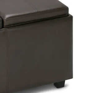 Avalon - Storage Ottoman - Chocolate Brown