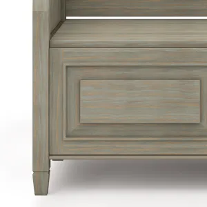 Connaught - Entryway Storage Bench - Distressed Grey