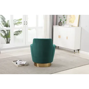 Velvet Swivel Barrel Chair, Swivel Accent Chairs Armchair For Living Room, Reading Chairs For Bedroo