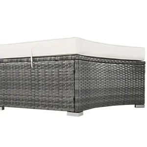 Outdoor Patio Furniture Luxury Circular Sofa Set Rattan Wicker Sectional Sofa Lounge Set With Temper