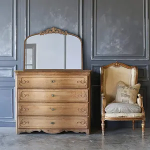 Classic Design Arch Mirror And Baroque Inspired Frame For Living Room Bathrrom Enterway Console - Go