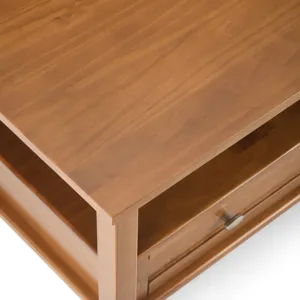 Warm Shaker - Square Coffee Table - Light Golden Brown