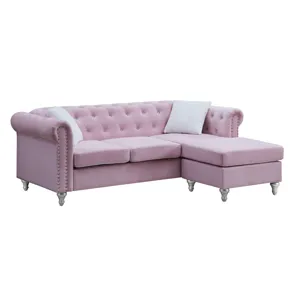 Raisa - G864B-SCH Sofa Chaise - Pink
