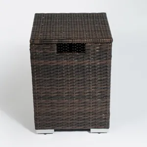 Rattan Propane Tank Cover Gas Bottle Cover Outdoor Wicker Gas Cylinder Cover - Brown