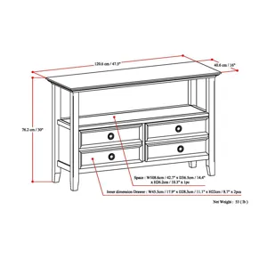 Amherst - Console Sofa Table - Hickory Brown