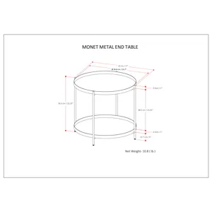 Monet - Metal End Table - Black