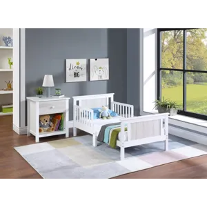 Connelly - Reversible Panel Toddler Bed - White/Rockport Gray