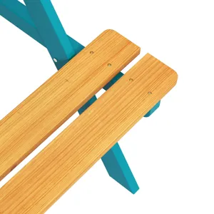 Outsunny - Kids Picnic Table Set With Wooden Table, Outdoor Bench Set With Seating For 4 Kids Ages 3