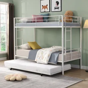 Bunk Bed With Trundle - White