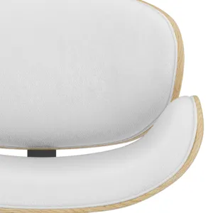 Marana - Bentwood Adjustable Swivel Bar Stool - White / Light Brown