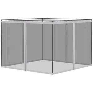 Outsunny - 10\' x 13\' Replacement Mesh Sidewall Netting For Patio Gazebos And Canopy Tents With Zip