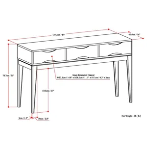 Harper - Console Sofa Table - Walnut Brown