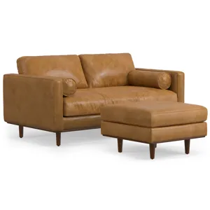 Morrison - 72" Sofa and Ottoman Set - Sienna