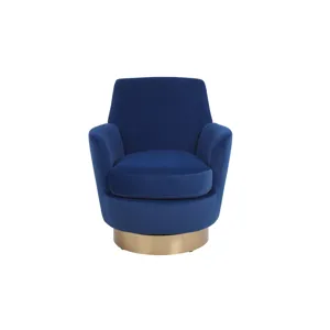 Velvet Swivel Barrel Chair, Swivel Accent Chairs Armchair For Living Room, Reading Chairs For Bedroo